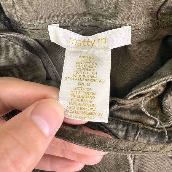 Matty Vest Women's Meduim Hooded Cargo Utility Vest, Army Green Canvas - Picture 2 of 5